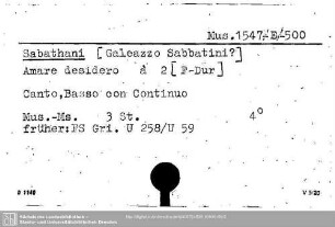 Sabathani, (GaleazzoSabbatini?)