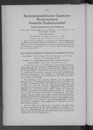 Nationalsozialistischer Deutscher Studentenbund Deutsche Studentenschaft