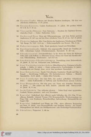 Varia (Nr. 558-574)