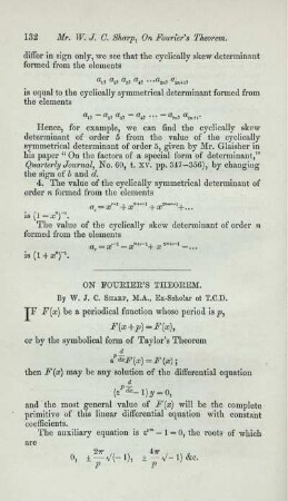 On Fourier's theorem.
