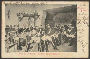 Ansichtskarte Wachtstube Garde-Kürassier-Regiment, 1901