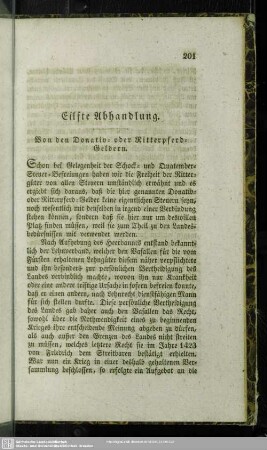 Eilfte Abhandlung. Von den Donativ- oder Ritterpferd-Geldern