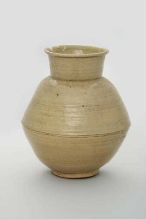 Großer Krug aus grauem Steinzeug, "Baek ja hang a ri" 백자항아리