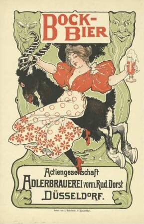 Bock-Bier. Adlerbrauerei Düsseldorf