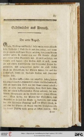 Selbstmoerder aus Armuth