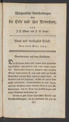 Neun und dreißigstes Stück