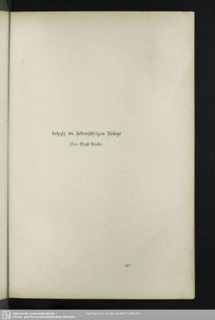 Leipzig im siebenjährigen Kriege