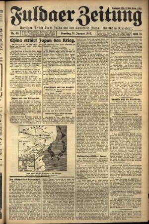 Erste Ausgabe vom Sonntag, den 31. Januar 1932.