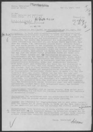 Betzweiler-Wälde mit Dottenweiler, Salzenweiler und Vierundzwanzig Höfe: Inspektionsbericht 1957