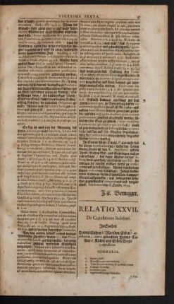 Relatio XXVII.