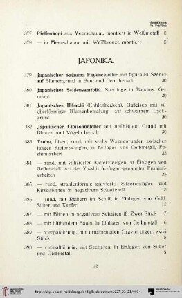 Japonika (Nr. 379-410)