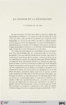 11: La gravure et la lithographie a l'exposition de 1861