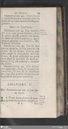 Chapitre V. Des Fermentations qui se font sur la Terre