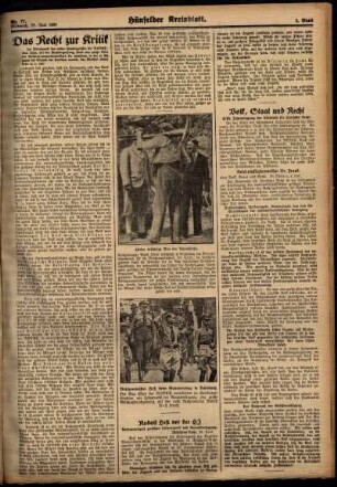 Zweite Ausgabe vom Mittwoch, den 27. Juni 1934.
