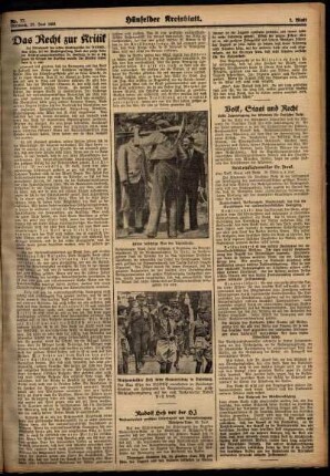 Zweite Ausgabe vom Mittwoch, den 27. Juni 1934.