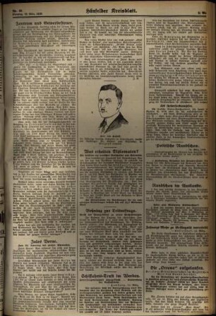Zweite Ausgabe vom Dienstag, den 25. März 1930.