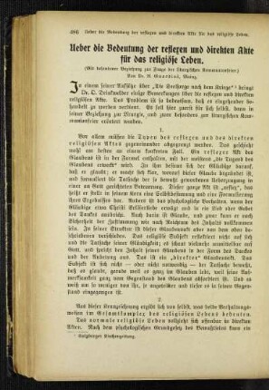 Ueber die Bedeutung der reflexen und direkten Akte für das religiöse Leben : (mit besonderer Beziehung zur Frage der liturgischen Kommunionfeier)