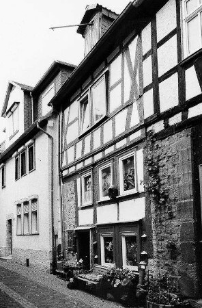 Wohnhaus, Fachwerk; Gelnhausen, Pfarrgasse 4