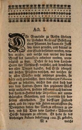 Acta ecclesiastica : in welchen unterschiedliche bey dem Predigt-Amt vorgegangene Fälle erörtert werden, 39. 1738