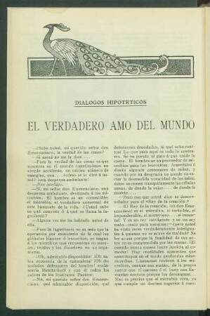 Diálogos hipotéticos : El verdadero Amo del Mundo