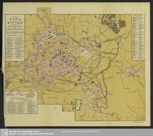 Karte : Plan von Zittau