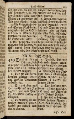 399-422, XXIX. Tisch-Lieder. - XXXI. Vom Wort Gottes und der Christlichen Kirche.