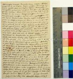 Eigenhändiger Brief von George Hesekiel an Eberhard Hofmeister