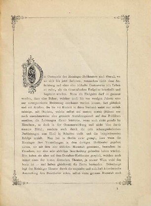 Das Herzoglich Meiningen'sche Hoftheater und die Bühnenreform