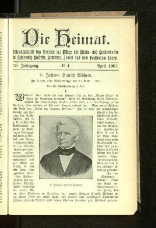 D. Johann Hinrich Wichern. I.