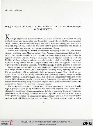 32: Posąg boga Amona ze zbiorów Muzeum Narodowego w Warszawie