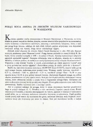 32: Posąg boga Amona ze zbiorów Muzeum Narodowego w Warszawie