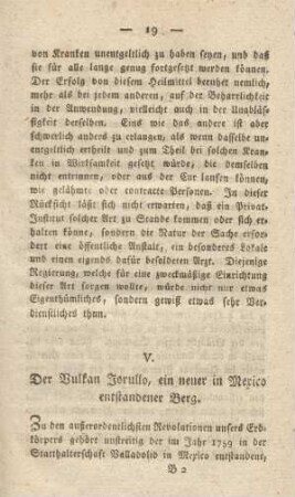 V. Der Vulkan Jorullo, ein neuer in Mexico entstandener Berg