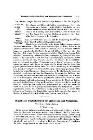 Didaktische Wechselwirkung von Konkretem und Abstraktem