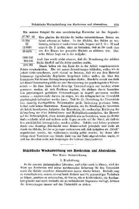Didaktische Wechselwirkung von Konkretem und Abstraktem