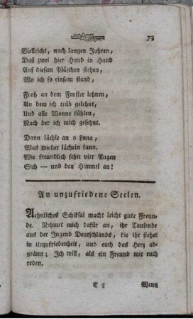 An unzufriedene Seelen