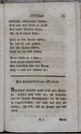 An unzufriedene Seelen