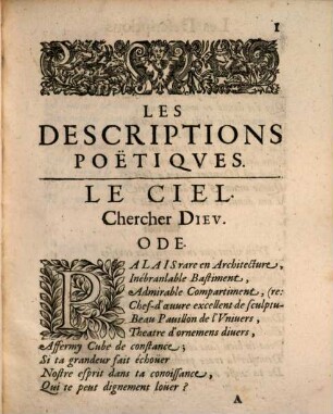 Les descriptiones poetiques de J. D. B.