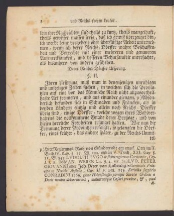 Derer Reichs-Dörffer Ursprung. §. 2.