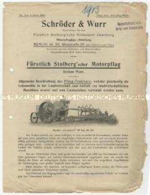 Motorpflüge für die Landwirtschaft