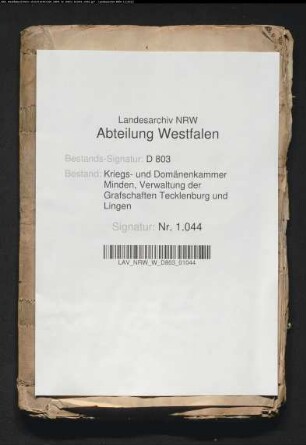 Der von dem Eigenbehörigen Rührwein, Kirchspiels Lengerich, nachgesuchte Zuschlag für das Brieftragen