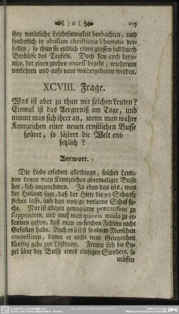 XCVIII. Frage. Was ist aber zu thun mit solchen Leuten? [...]