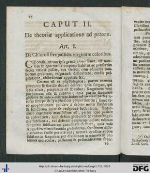 Caput II. De theoriae applicatione ad praxin.