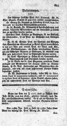 Todesfälle.