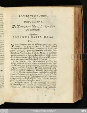 Loci De Testamento Veteri