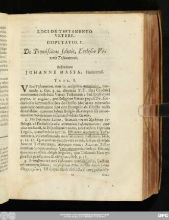 Loci De Testamento Veteri