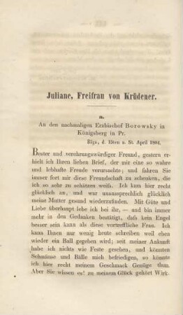 Juliane, Freifrau von Krüdener