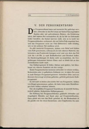 V. Der Pergamentband