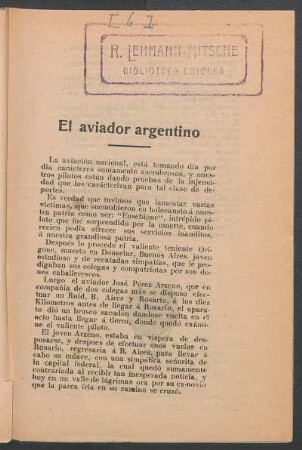 El aviador argentino