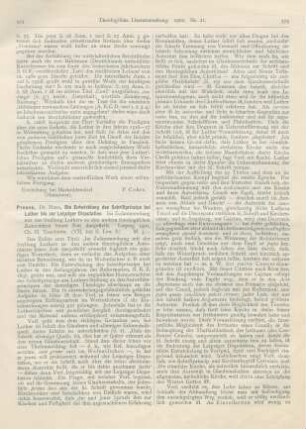 573-577 [Rezension] Preuss, Hans, Die Entwicklung des Schriftprinzips bei Luther bis zur Leipziger Disputation