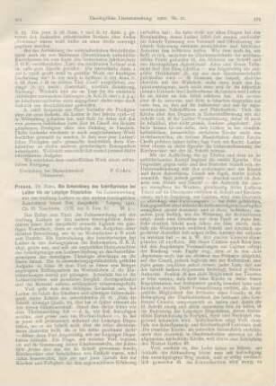 573-577 [Rezension] Preuss, Hans, Die Entwicklung des Schriftprinzips bei Luther bis zur Leipziger Disputation